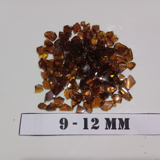 ĐÁ THỦY TINH MÀU NÂU ĐẬM SIZE 9-12MM